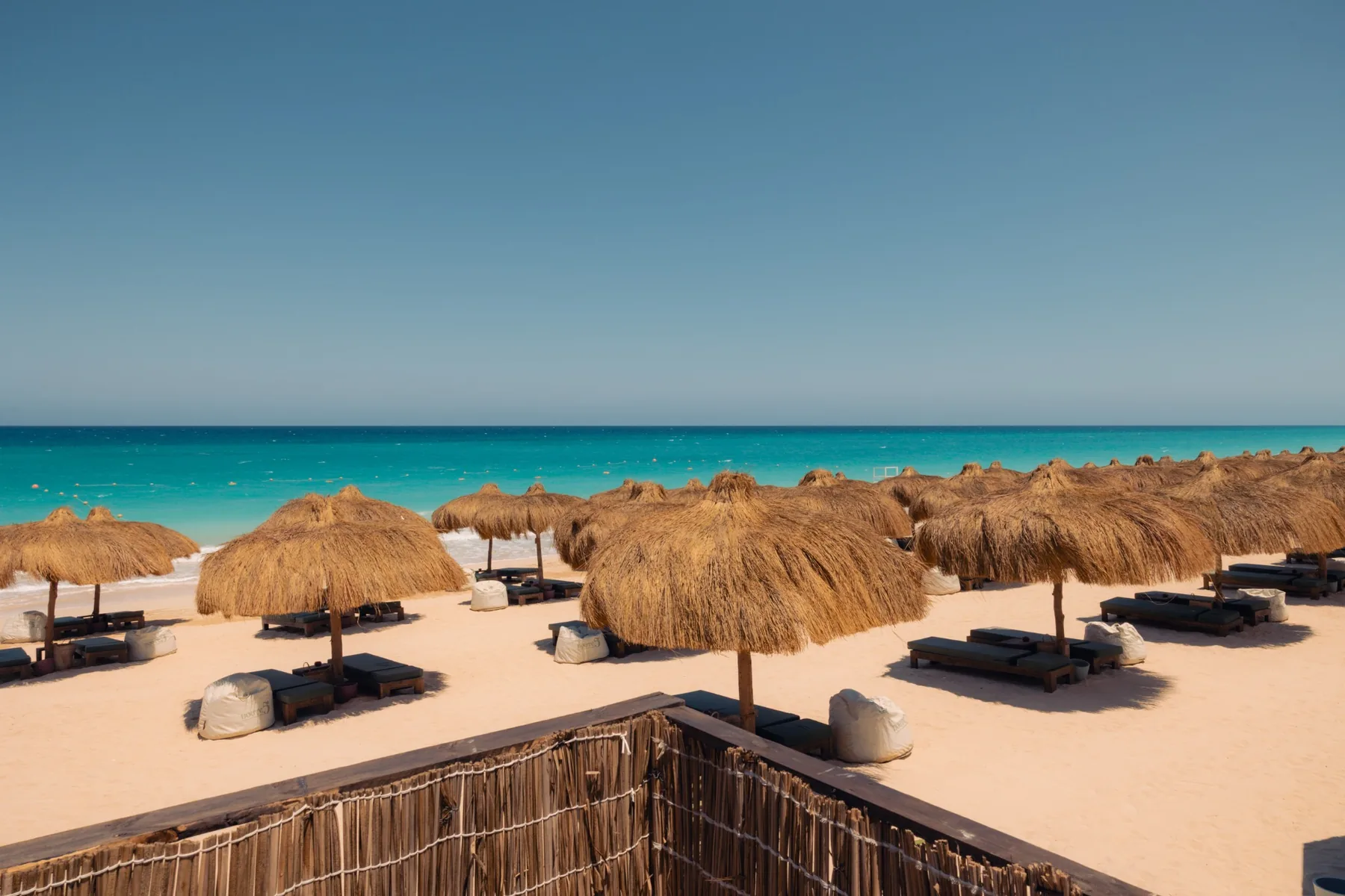 Wide view of Route 5 Beach and the Mediterranean Sea